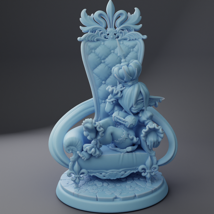 Goblin Queen in Throne | Fantasy Queens | Fantasy Miniature | Twin Goddess Miniatures