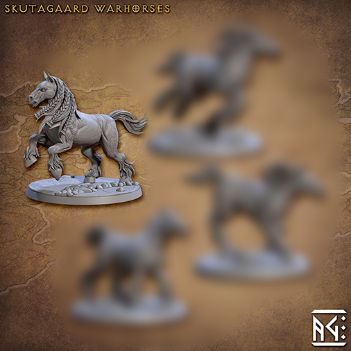 Skutagaard Wild Horse A | Skutagaard Northmen Saga | Fantasy Miniature | Artisan Guild