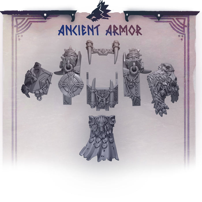 Ancient Armour Upgrade Kit | Primal Hounds | Grey Tide Studio | Sci-Fi Grimdark Custom Bitz Wargaming Miniatures 28mm 32mm