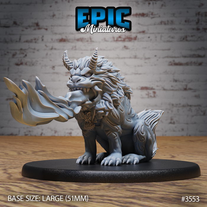 Guardian Fu Dog B | Iron Fist Tournament | Fantasy Miniature | Epic Miniatures