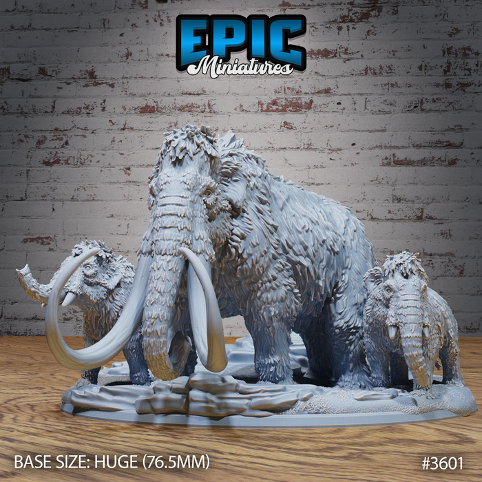Mammoth Family | Ice Age Madness | Fantasy Miniature | Epic Miniatures