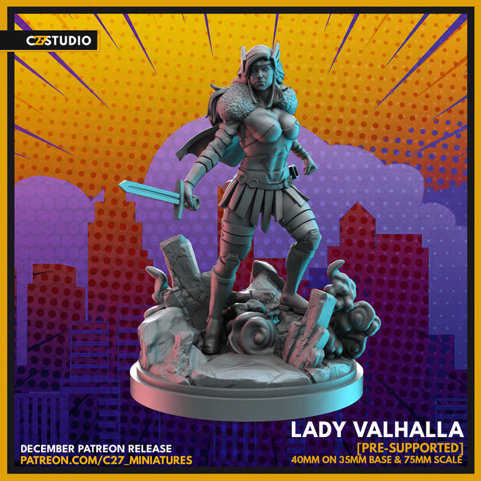 Lady Valhalla | Heroes | Sci-Fi Miniature | C27 Studio
