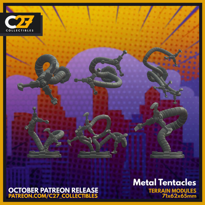 Hazard Room Metal Tentacles | Terrain | Sci-Fi Miniature | C27 Studio