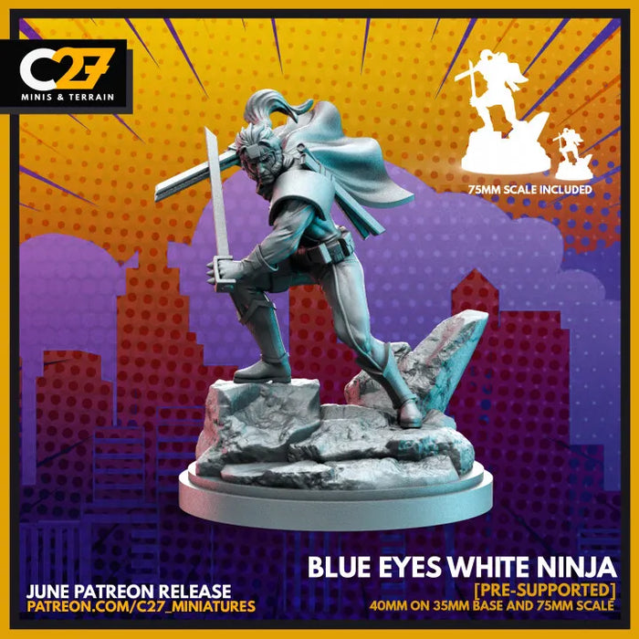 Blue Eyes White Ninja | Heroes | Sci-Fi Miniature | C27 Studio