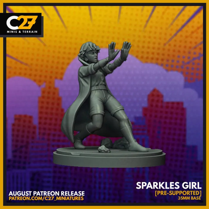 Sparkles Girl | Heroes | Sci-Fi Miniature | C27 Studio