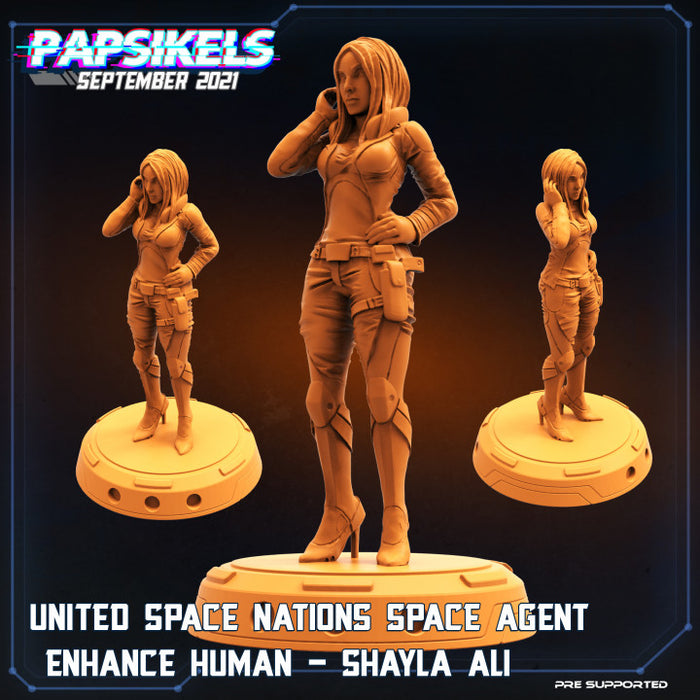 Space Agent Shayla Ali | Cyberpunk | Sci-Fi Miniature | Papsikels