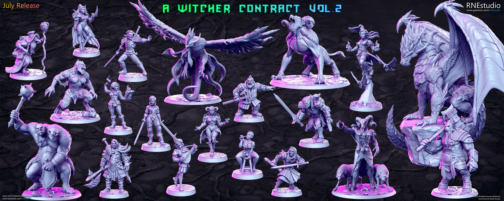 A Witcher Contract Vol 2 Miniatures (Full Set) | Fantasy Miniature | RN Estudio TabletopXtra