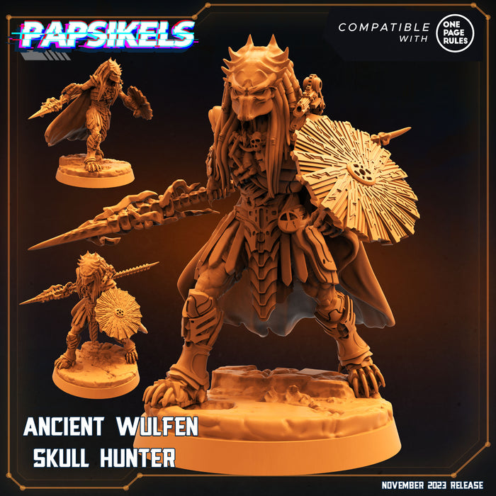 Ancient Wulfen Skull Hunter | Skull Hunters 2 | Sci-Fi Miniature | Papsikels