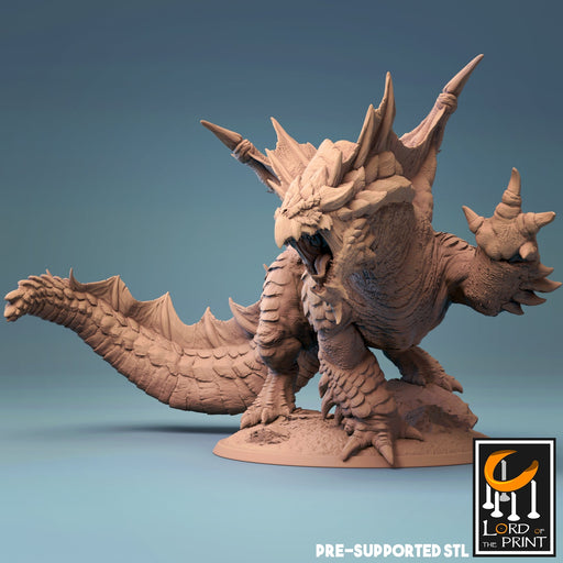 Adult Brown Dragon | One Too Many Pickaxes Towards The Abyss | Fantasy Miniature | Lord of the Print TabletopXtra