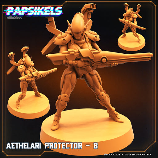 Aethelari Protector B | Skull Hunters IV Aethelari Awakening | Sci-Fi Miniature | Papsikels TabletopXtra
