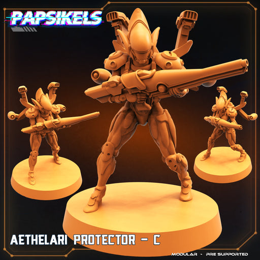 Aethelari Protector C | Skull Hunters IV Aethelari Awakening | Sci-Fi Miniature | Papsikels TabletopXtra