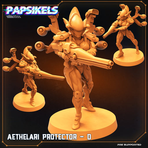 Aethelari Protector D | Skull Hunters IV Aethelari Awakening | Sci-Fi Miniature | Papsikels TabletopXtra