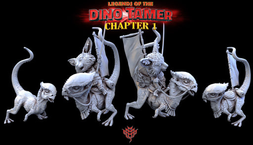 AÃ¯ssa and Mandi (Pose 2) | Legends of the Dino Tamer: Chapter One | Fantasy Miniature | Mini Monster Mayhem TabletopXtra