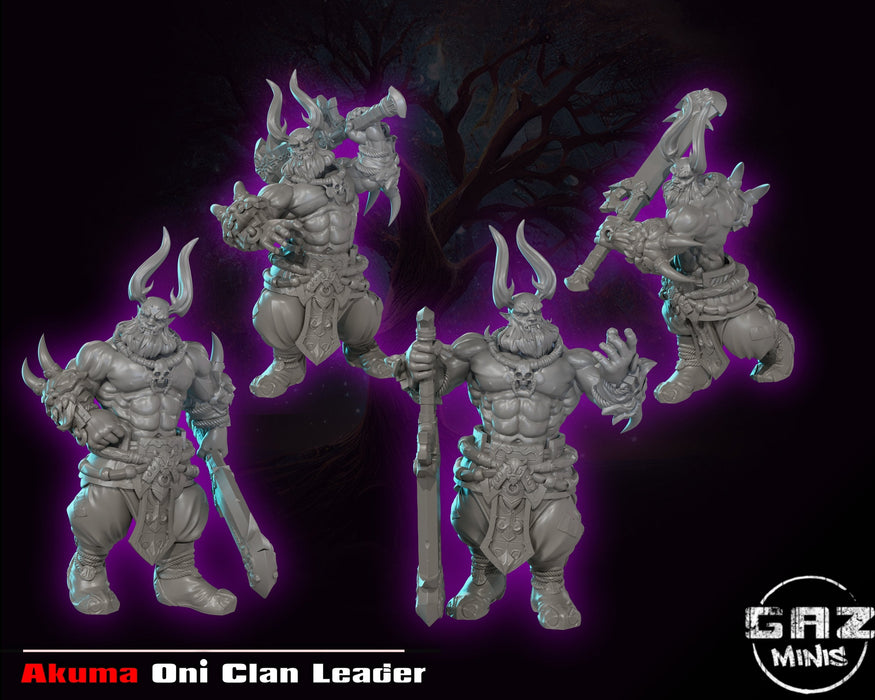Akuma Clan Leader (Pose Pack) | Oni Assault Miniatures | Fantasy Miniature | Gaz Minis TabletopXtra