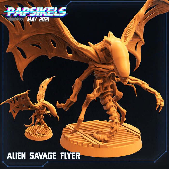 Alien Savage Flyer | Aliens Vs Humans | Sci-Fi Miniature | Papsikels TabletopXtra