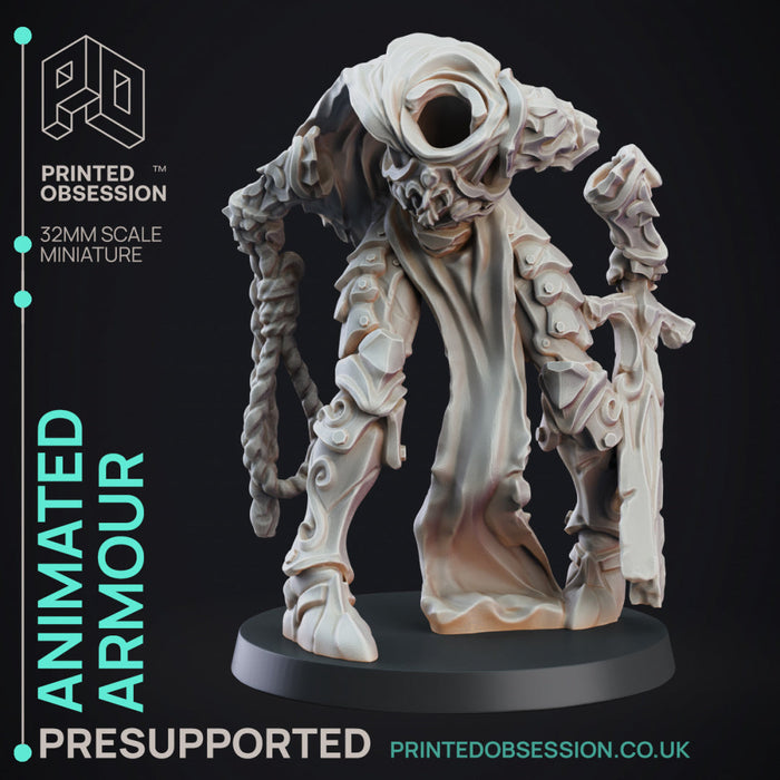 Animated Armour | Construct | Fantasy Miniature | Printed Obsession TabletopXtra