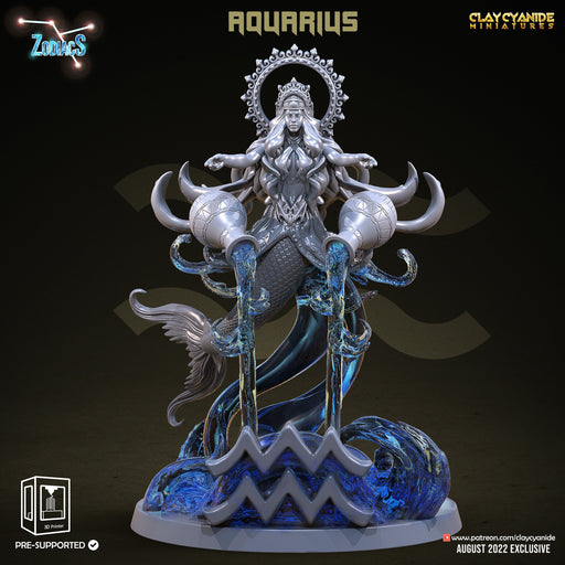Aquarius | Zodiacs | Fantasy Miniature | Clay Cyanide TabletopXtra
