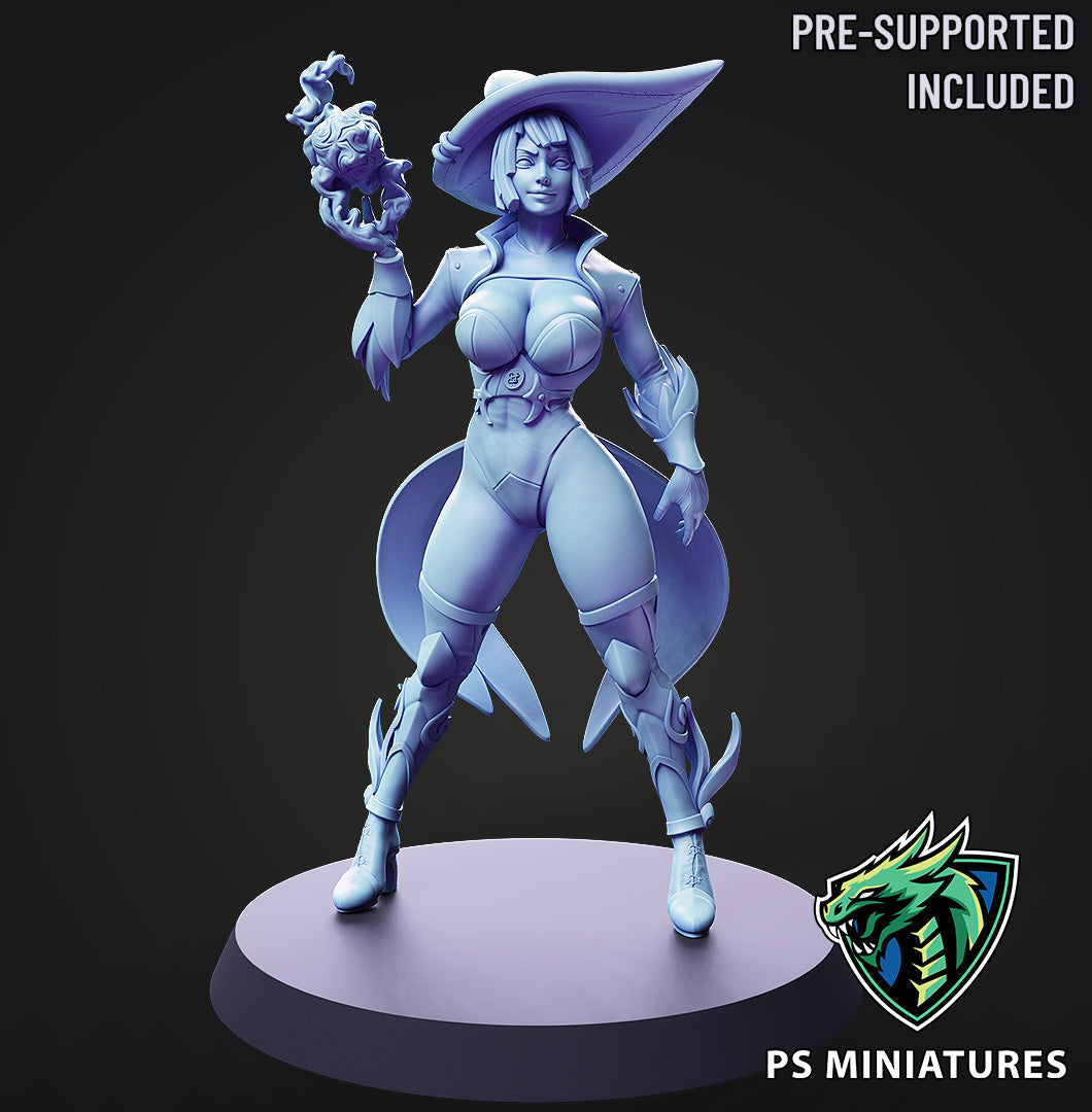 Arcane Witch Pose 1 | Arcane Witches | Fantasy Miniature | PS Miniatures TabletopXtra