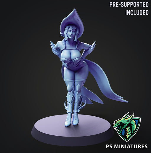 Arcane Witch Pose 3 | Arcane Witches | Fantasy Miniature | PS Miniatures TabletopXtra