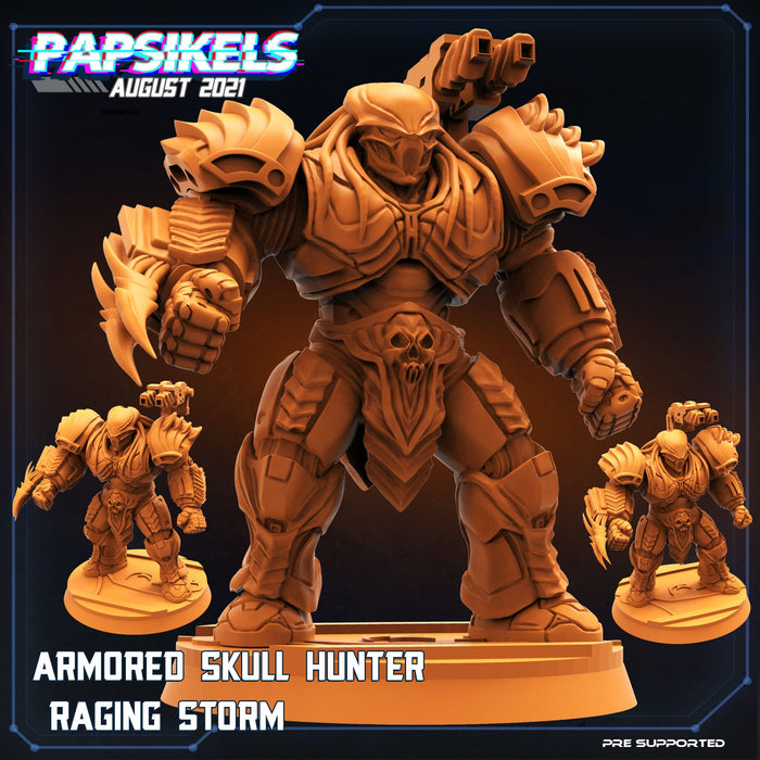 Armoured Skull Hunter Raging Storm | Skull Hunters Vs Exterminators | Sci-Fi Miniature | Papsikels TabletopXtra