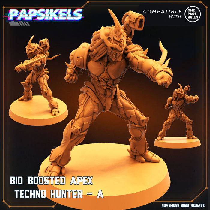 Bio Boosted Techno Apex Hunter Miniatures | Skull Hunters 2 | Sci-Fi Miniature | Papsikels