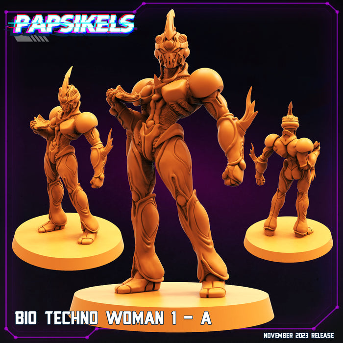 Bio Techno Woman Miniatures | Cyberpunk | Sci-Fi Miniature | Papsikels