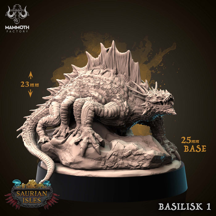 Basilisk A | Saurian Isle | Fantasy Miniature | Mammoth Factory TabletopXtra