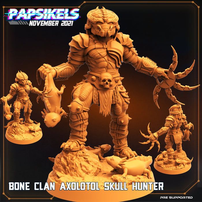 Bone Clan Axolotol Skull Hunter | Skull Hunters III The Bone Clan | Sci-Fi Miniature | Papsikels TabletopXtra
