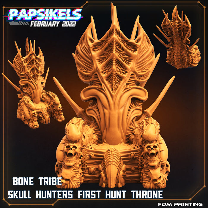 Bone Tribe First Hunt Throne | Aliens Vs Skull Hunters | Sci-Fi Miniature | Papsikels TabletopXtra