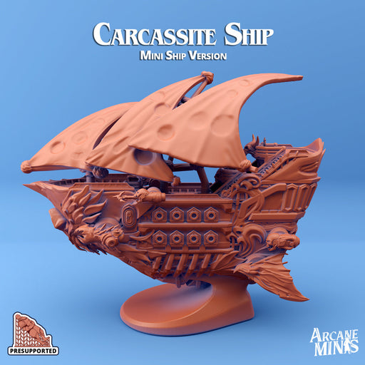 Carcassite Ship | Skies of Sordane | Fantasy Miniature | Arcane Minis TabletopXtra