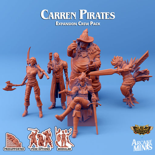 Carren Pirates Crew (Expansion) | Skies of Sordane | Fantasy Miniature | Arcane Minis TabletopXtra