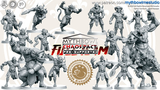 Chaos Pact Miniatures (Full Team) | Mythbowl | Fantasy Miniature | RN Estudio TabletopXtra