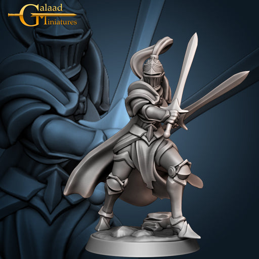 Cloak Knight A | Female Knights | Fantasy Miniature | Galaad Miniatures TabletopXtra