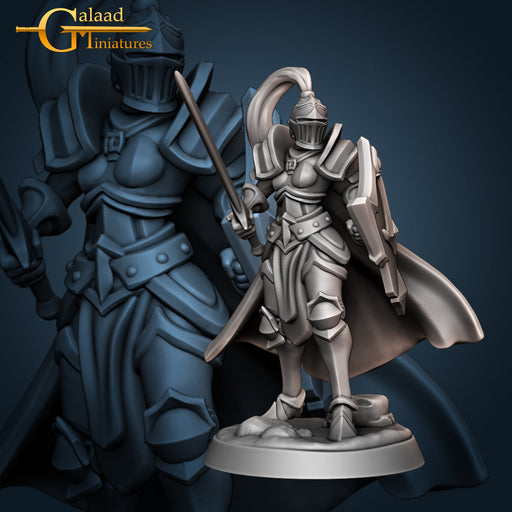 Cloak Knight C | Female Knights | Fantasy Miniature | Galaad Miniatures TabletopXtra