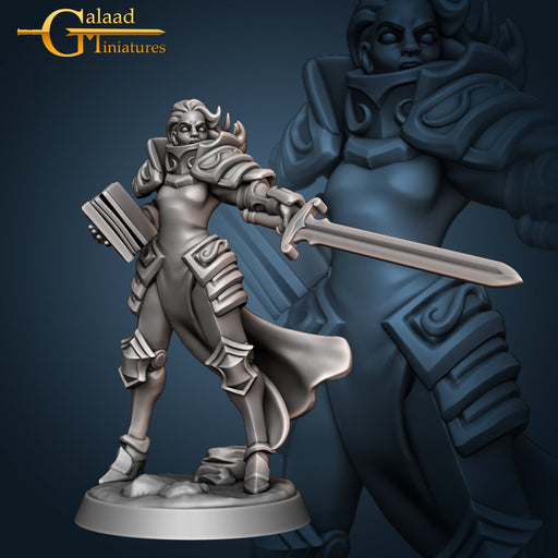 Cloak Knight E Ver 2 | Female Knights | Fantasy Miniature | Galaad Miniatures TabletopXtra