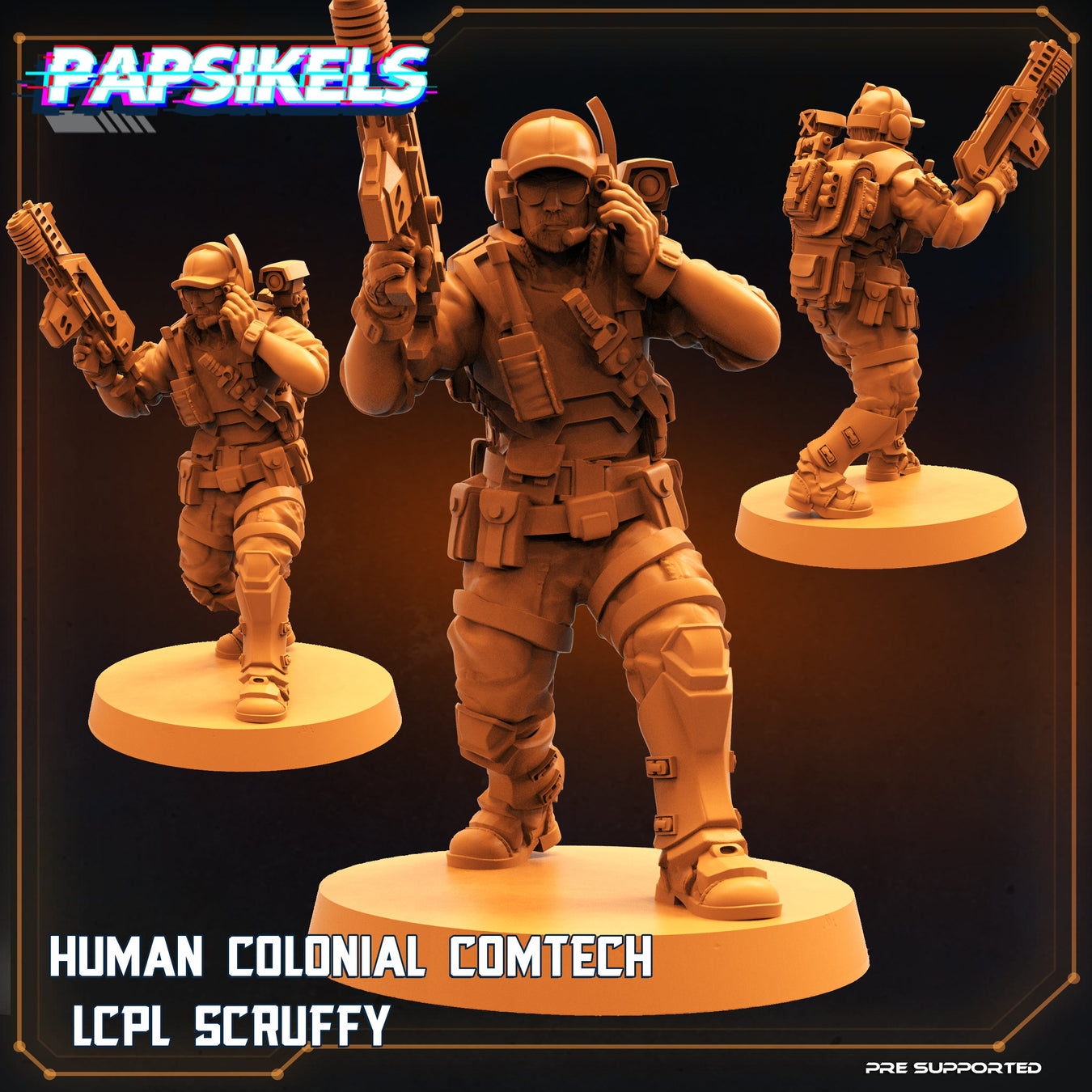 Comtech LCPL Scruffy | Omegas Space Rambutan Expedition | Sci-Fi Miniature | Papsikels TabletopXtra