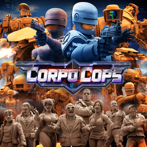 Corpo Cops Miniatures (Full Set) | Sci-Fi Miniature | Papsikels TabletopXtra