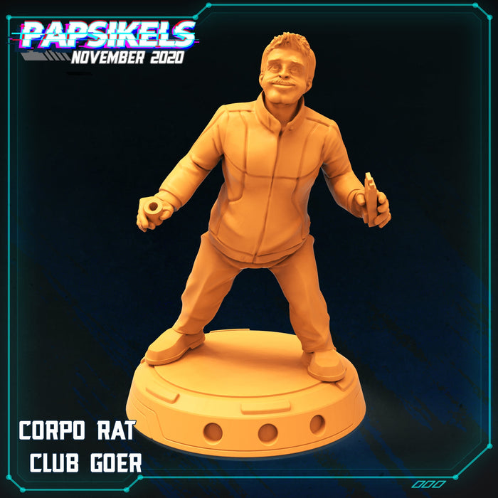 Corpo Rat Club Goer | The Corpo World | Sci-Fi Miniature | Papsikels TabletopXtra