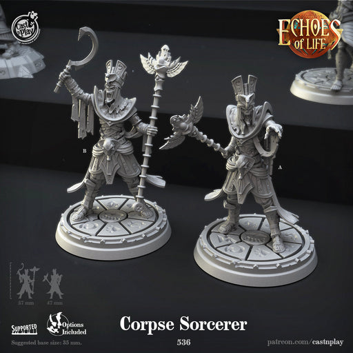 Corpse Sorcerer B | Echoes of Life | Fantasy Miniature | Cast n Play TabletopXtra