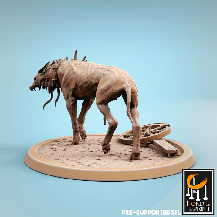 Corrupted Dog B | Fear the Old God | Fantasy Miniature | Lord of the Print TabletopXtra