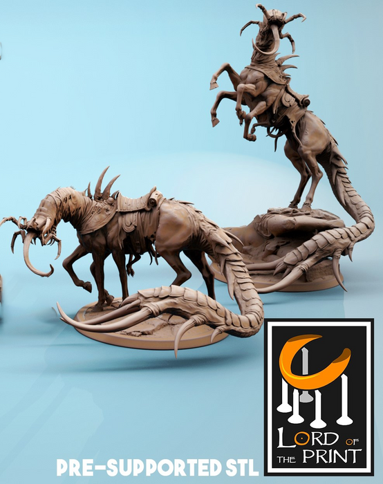 Corrupted Horse Miniatures | Fear the Old God | Fantasy Miniature | Lord of the Print TabletopXtra