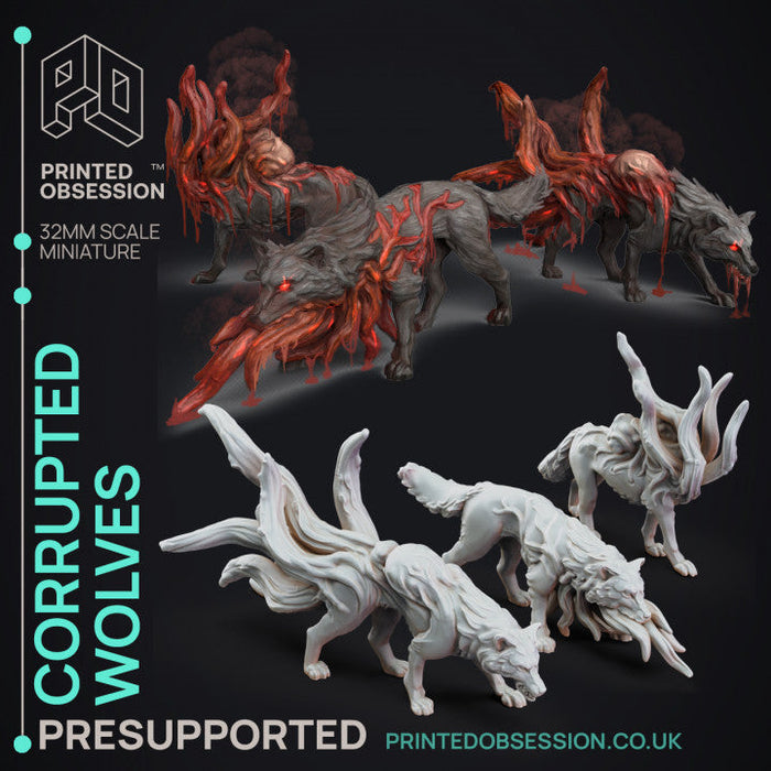 Corrupted Wolves | The Mists of Change | Fantasy Miniature | Printed Obsession TabletopXtra