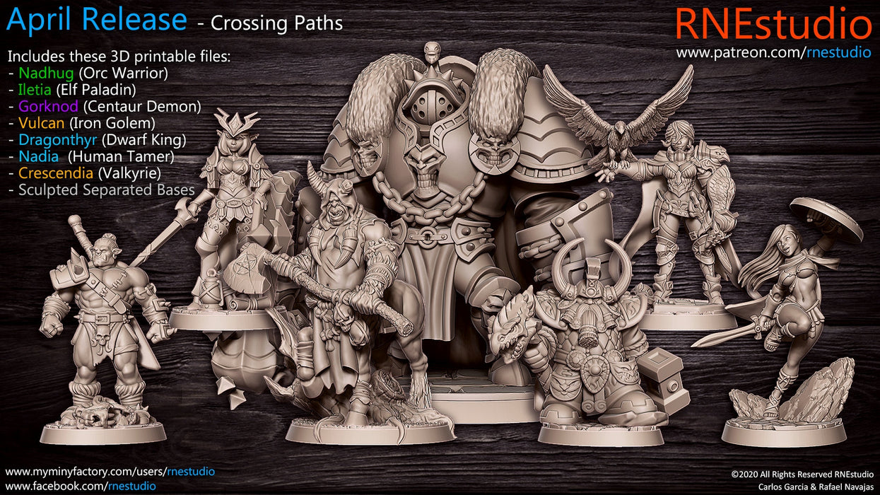 Crossing Paths Miniatures (Full Set) | Fantasy Miniature | RN Estudio TabletopXtra