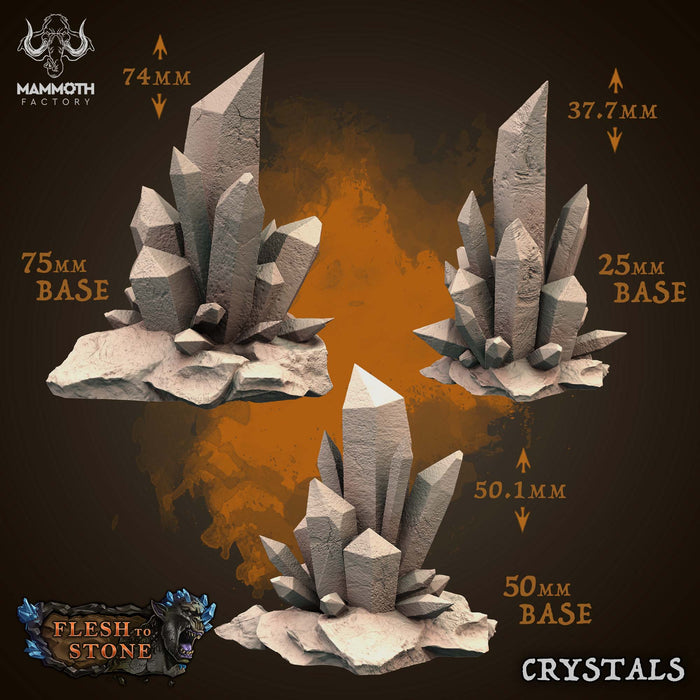 Crystal Miniatures | Flesh to Stone | Fantasy Miniature | Mammoth Factory TabletopXtra