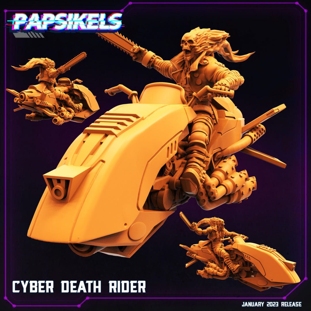 Cyber Death Rider | Cyberpunk | Sci-Fi Miniature | Papsikels TabletopXtra