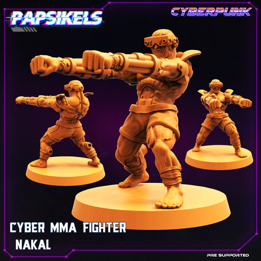 Cyber MMA Fighter Nakal | Cyberpunk | Sci-Fi Miniature | Papsikels TabletopXtra