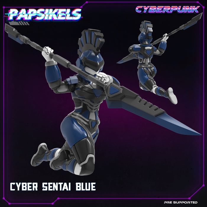 Cyber Sentai Blue | Law Upholders Vol 2 | Sci-Fi Miniature | Papsikels TabletopXtra