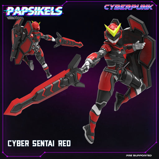Cyber Sentai Red | Law Upholders Vol 2 | Sci-Fi Miniature | Papsikels TabletopXtra