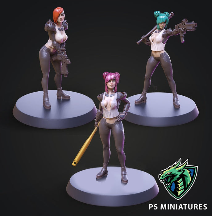 Cyberpunk Scrapper Miniatures (Full Set) | Fantasy Miniature | PS Miniatures TabletopXtra