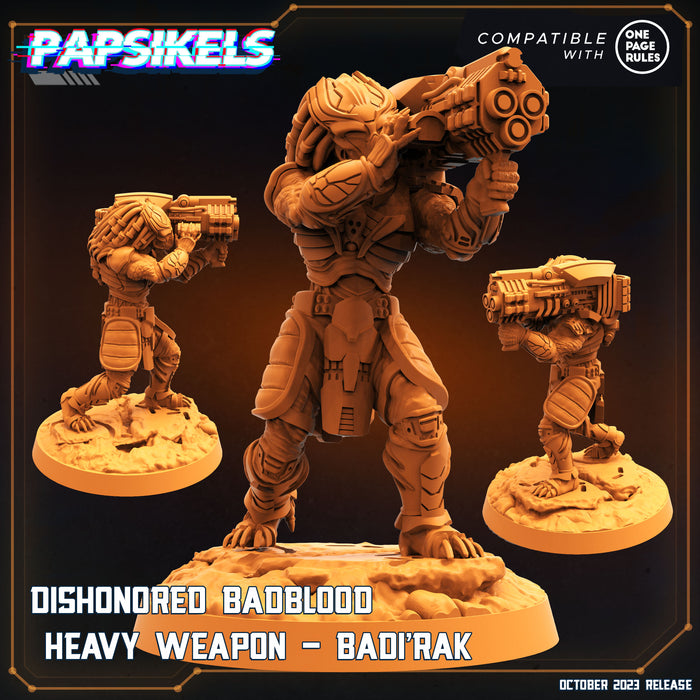 Dishonoured Badblood Heavy Badi'Rak | Skull Hunters | Sci-Fi Miniature | Papsikels